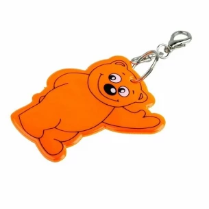 Reflecterende teddybeer sleutelhanger - Oranje
