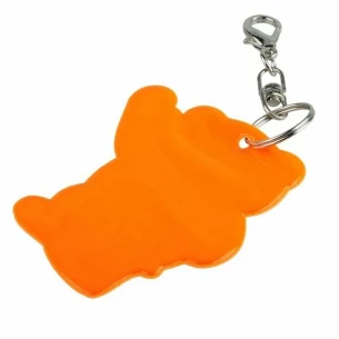 Reflecterende teddybeer sleutelhanger - Oranje