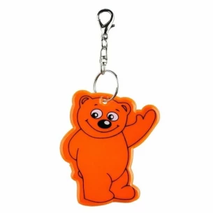 Reflecterende teddybeer sleutelhanger - Oranje
