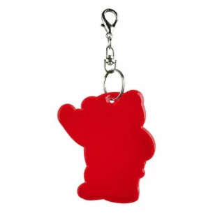 Reflecterende teddybeer sleutelhanger - Rood