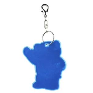 Reflecterende teddybeer sleutelhanger - Blauw