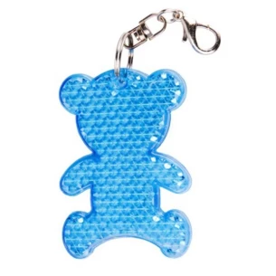 Reflecterende plastic beer sleutelhanger - Blauw