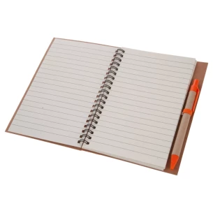 Eco3 notitieblok met pen - Oranje