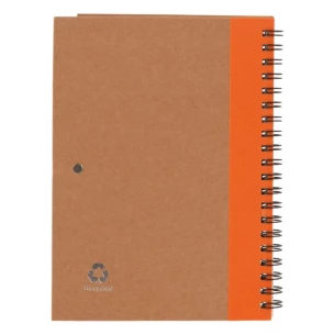Eco3 notitieblok met pen - Oranje