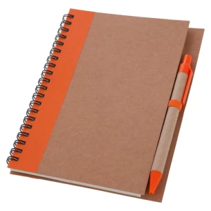 Eco3 notitieblok met pen - Oranje