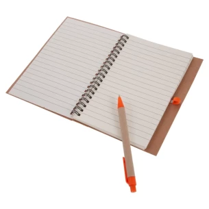 Eco3 notitieblok met pen - Oranje