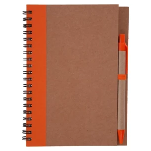 Eco3 notitieblok met pen - Oranje