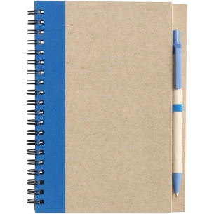 Eco3 notitieblok met pen - Blauw