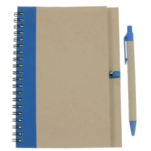 Eco3 notitieblok met pen - Blauw