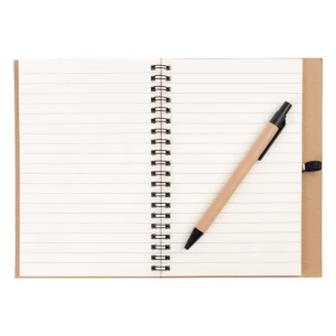 Eco3 notitieblok met pen - Blauw