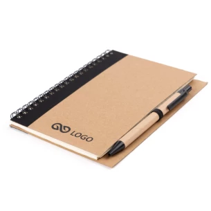 Eco3 notitieblok met pen - Blauw