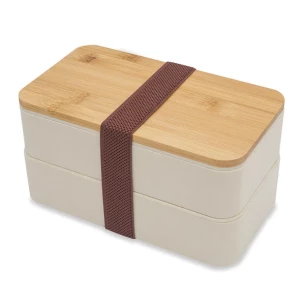 Victor lunchbox dubbel - Beige