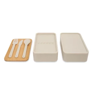 Victor lunchbox dubbel - Beige