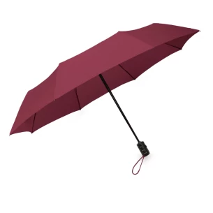 LEEDS opvouwbare paraplu, automatisch - Maroon