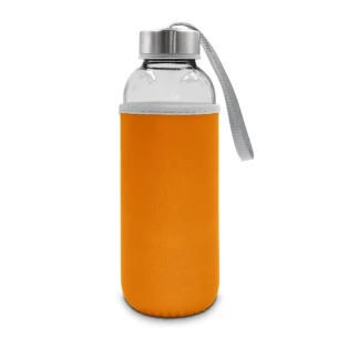 Glazen fles van 420 ml Bob - oranje