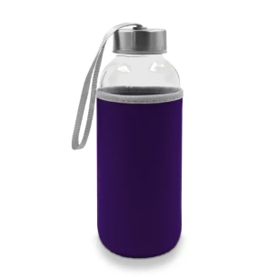 Glazen fles van 420 ml Bob - paars