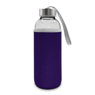 Glazen fles van 420 ml Bob - paars