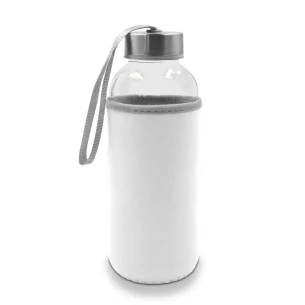 Glazen fles 420 ml Bob - wit