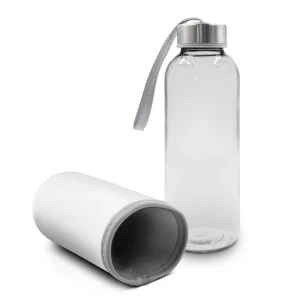 Glazen fles 420 ml Bob - wit