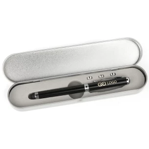 Laser-balpen in etui - Blauw
