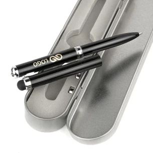Laser-balpen in etui - Blauw