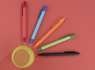 POLI-balpen van papier - zwart