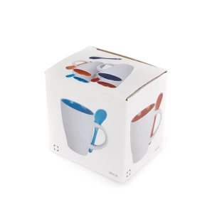 Mok met lepel - Lepel - Blauw