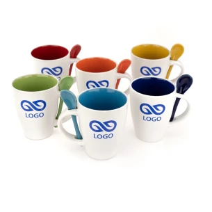 Mok met lepel - Lepel - Rood