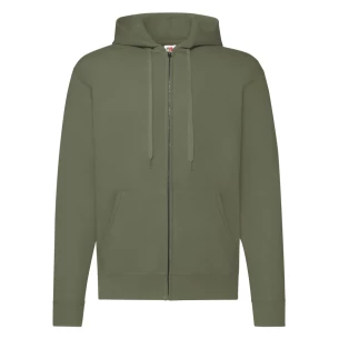 FOTL Zip Through Hooded Sweatshirt - Olijf