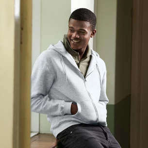 FOTL Zip Through Hooded Sweatshirt - Lichtblauw