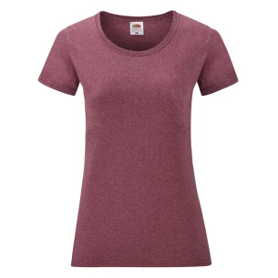 FOTL Lady-Fit WaardeWicht T-Shirt - Maroon Melange