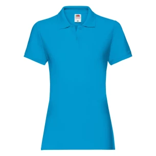 Fruit Of The Loom Premium Vrouwenpoloshirt - Lichtblauw