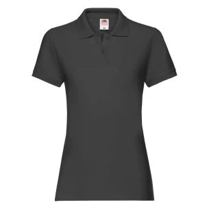 Fruit Of The Loom Premium Vrouwenpoloshirt - Zwart