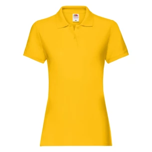 Fruit Of The Loom Premium Vrouwenpoloshirt - Donkergeel