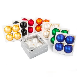 80mm kerstbal - Zilver